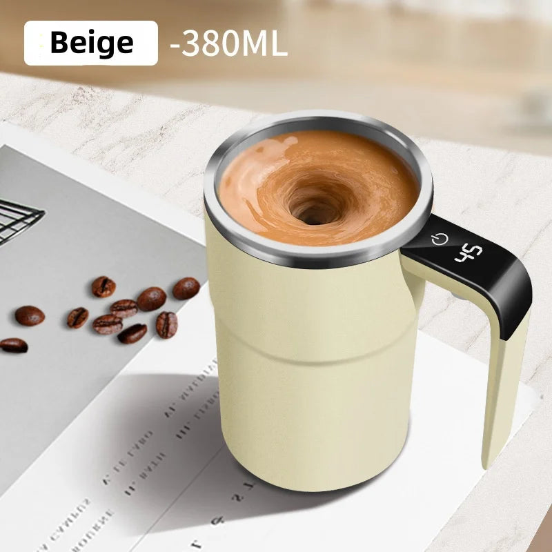 Neue USB-aufladbare automatische Magnettasse Elektrischer Kaffee Selbstmischender Becher IP67 Wasserdicht Lebensmittelecht 380ML Kaffeebecher Für Tee