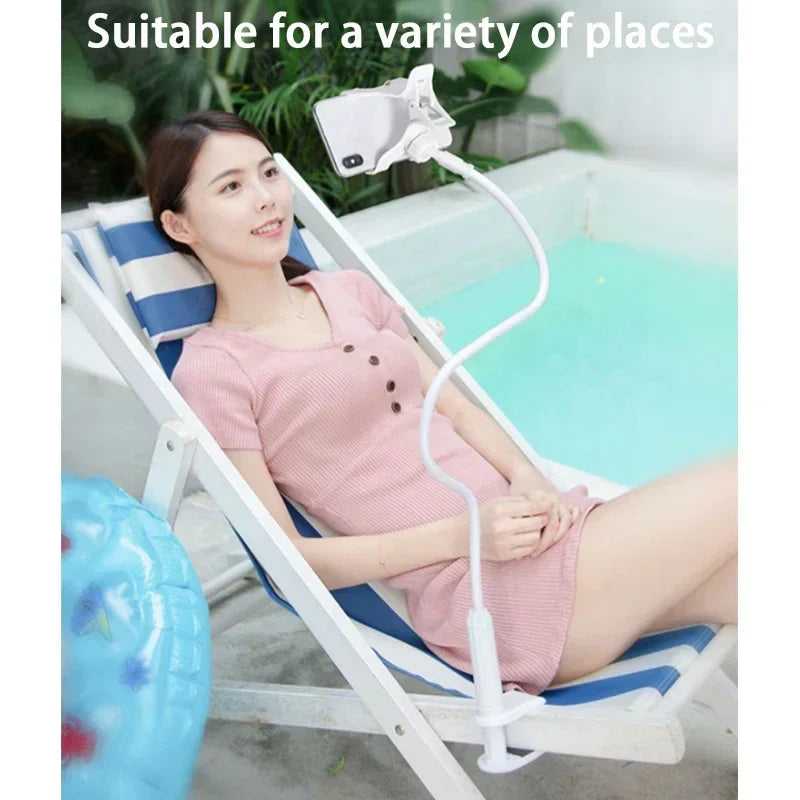 70cm 360° Spiral Rotate Clip Mobile Phone Holder Stand Portable Lazy Bed Desktop Bracket phone Desk Bed Mount Stand Base Support