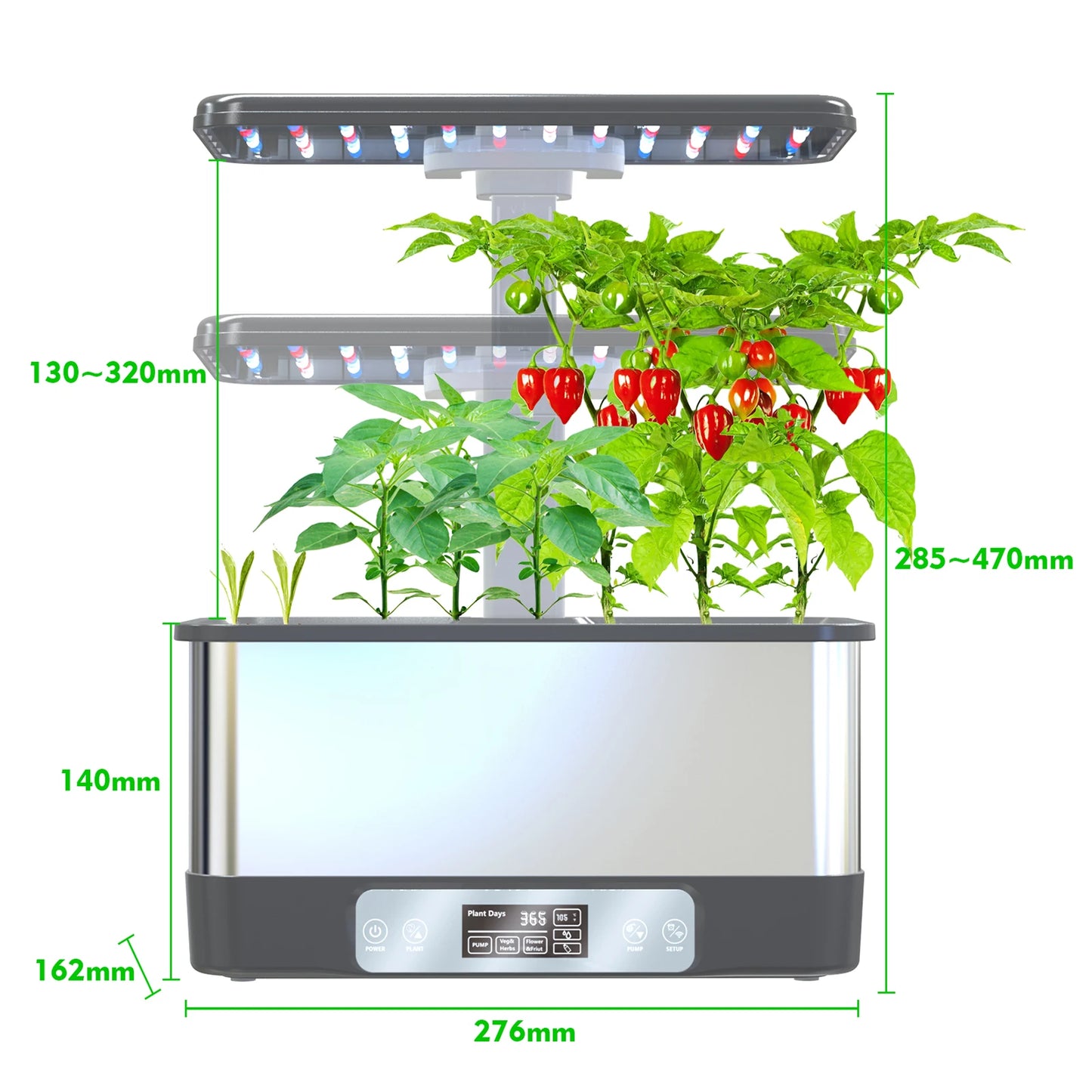 WiFi-Garten-Hydroponik-Anbausystem mit LED-Wachstumslicht, 8 Pods, Touchscreen, Smart Plants Grower Kit, Tuya-App-Steuerung für den Innenbereich
