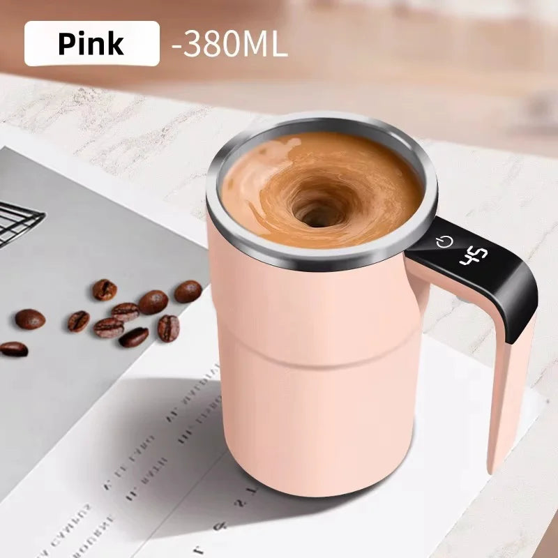 Neue USB-aufladbare automatische Magnettasse Elektrischer Kaffee Selbstmischender Becher IP67 Wasserdicht Lebensmittelecht 380ML Kaffeebecher Für Tee